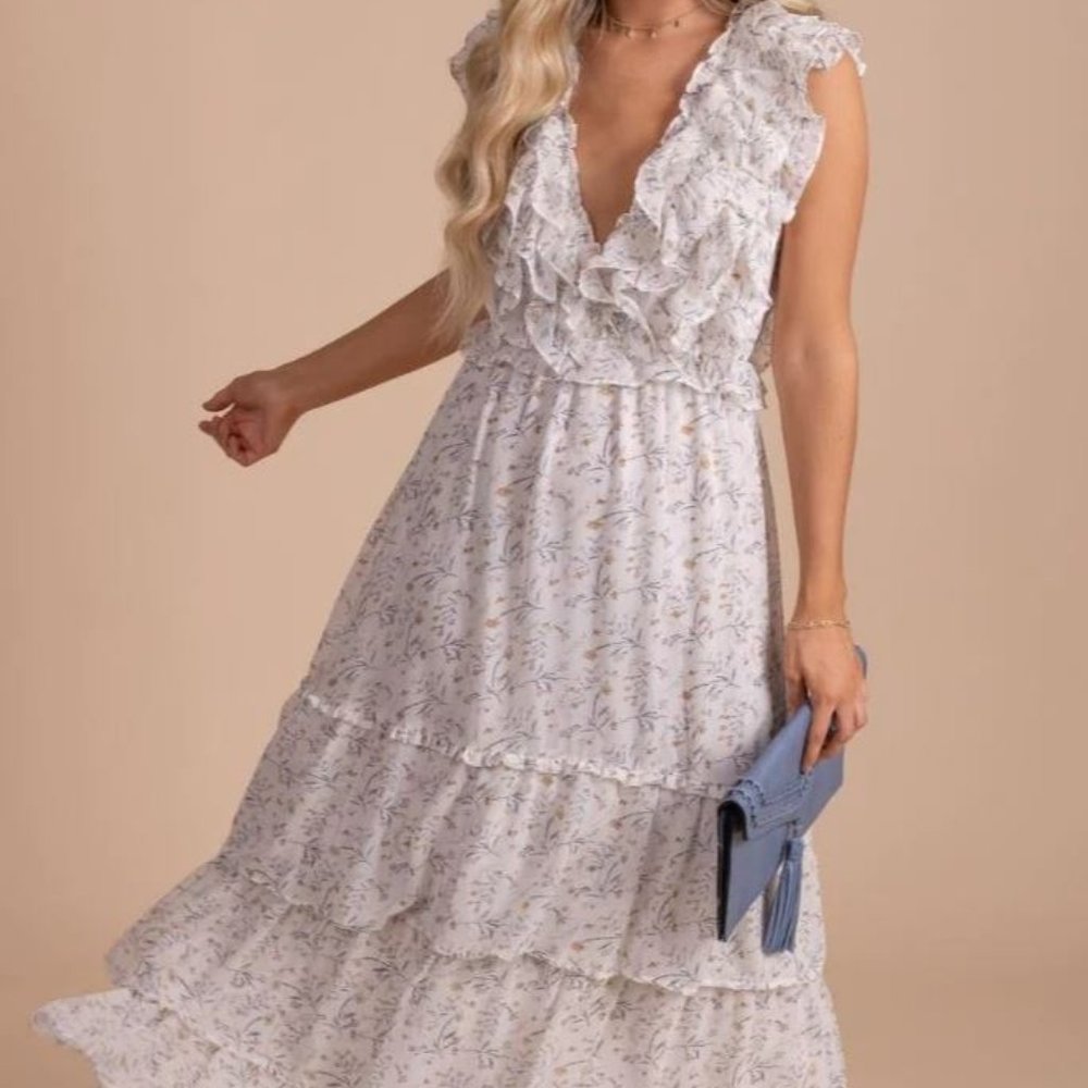 Bella Ella Romance Ruffle Maxi Dress - Like New! (Sold Out)